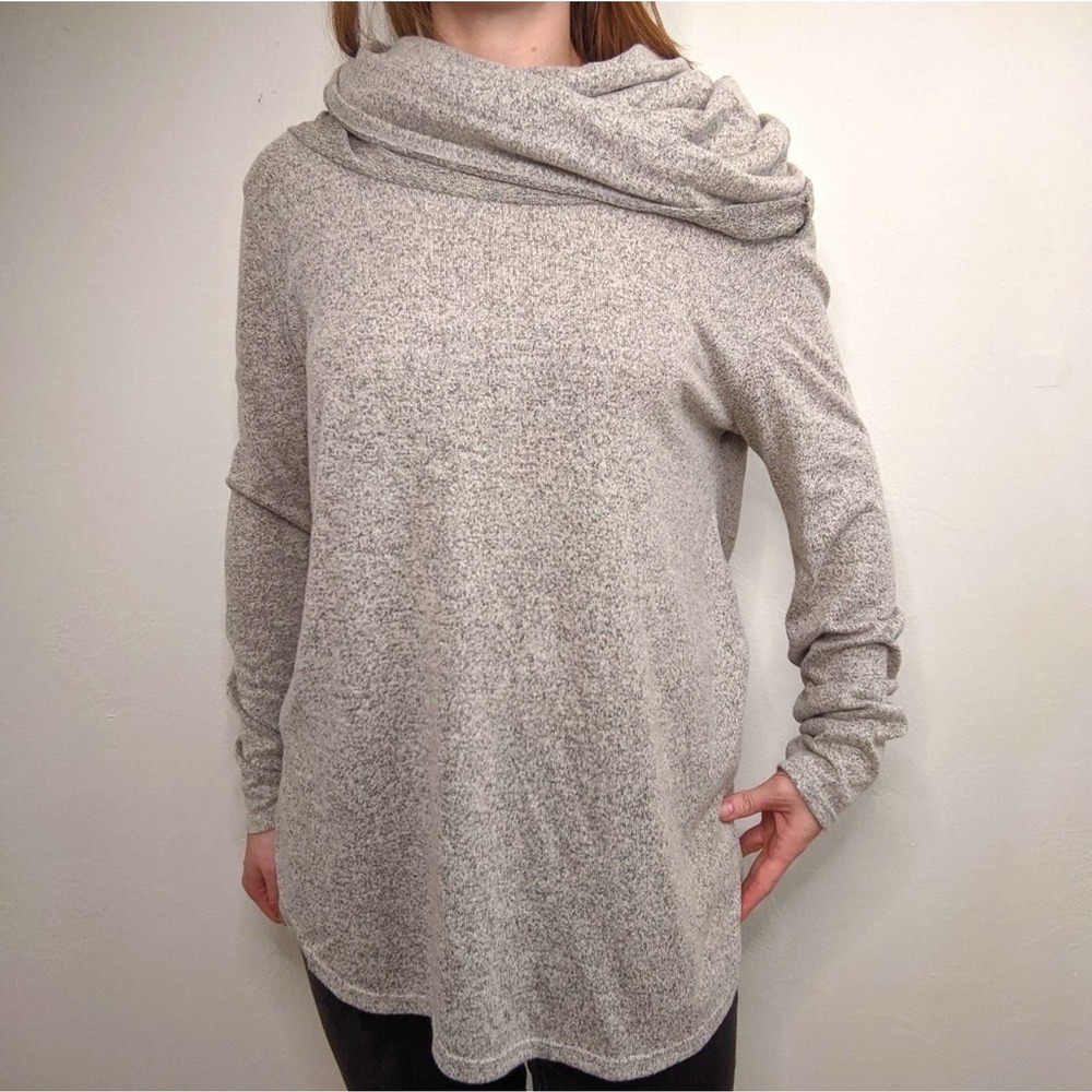 Vanilla Bay Cowl Neck Gray Pullover Sweater
